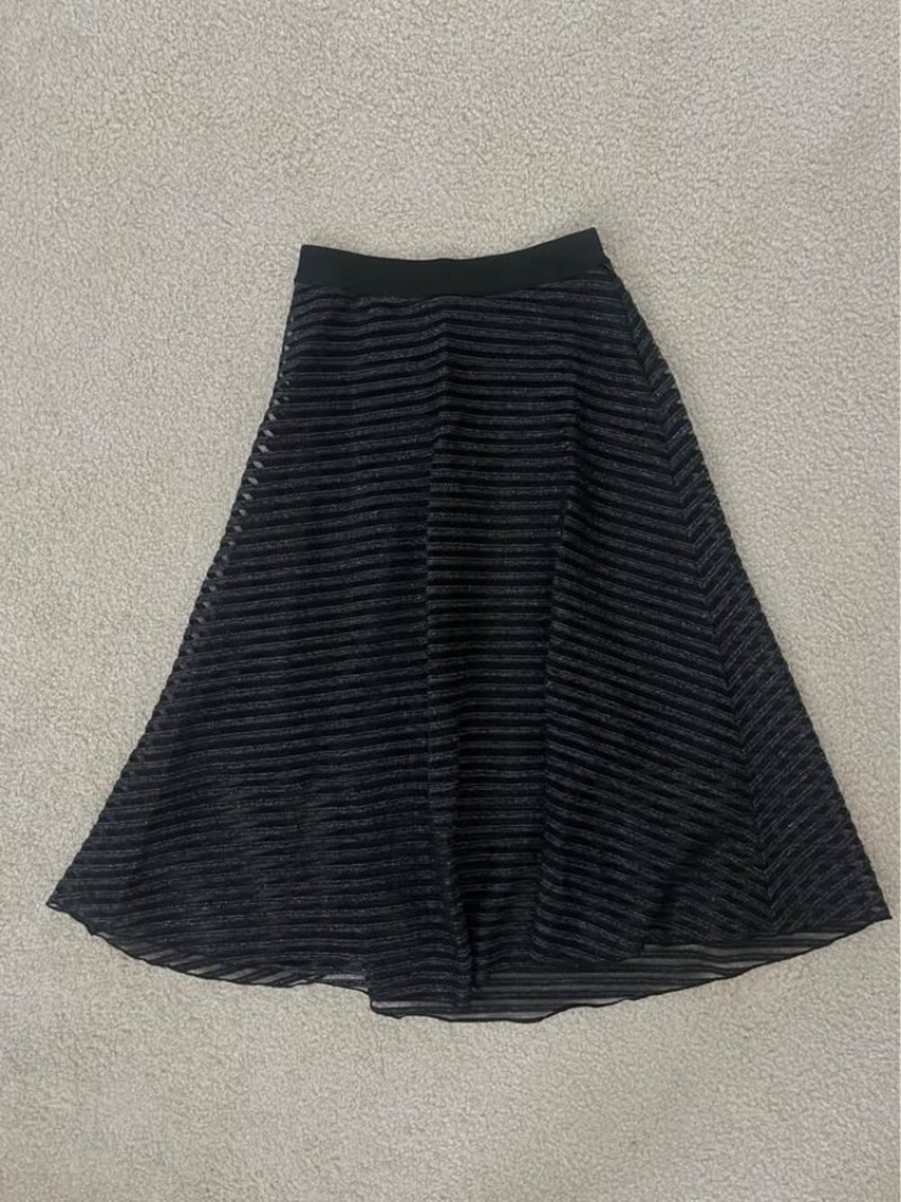 &Other Stories Silver Glitter Long Skirt (4)
